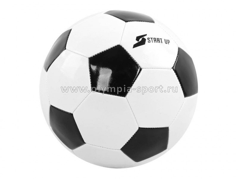 Мяч футбольный для отдыха Start Up E5122 бел/чёрн р5