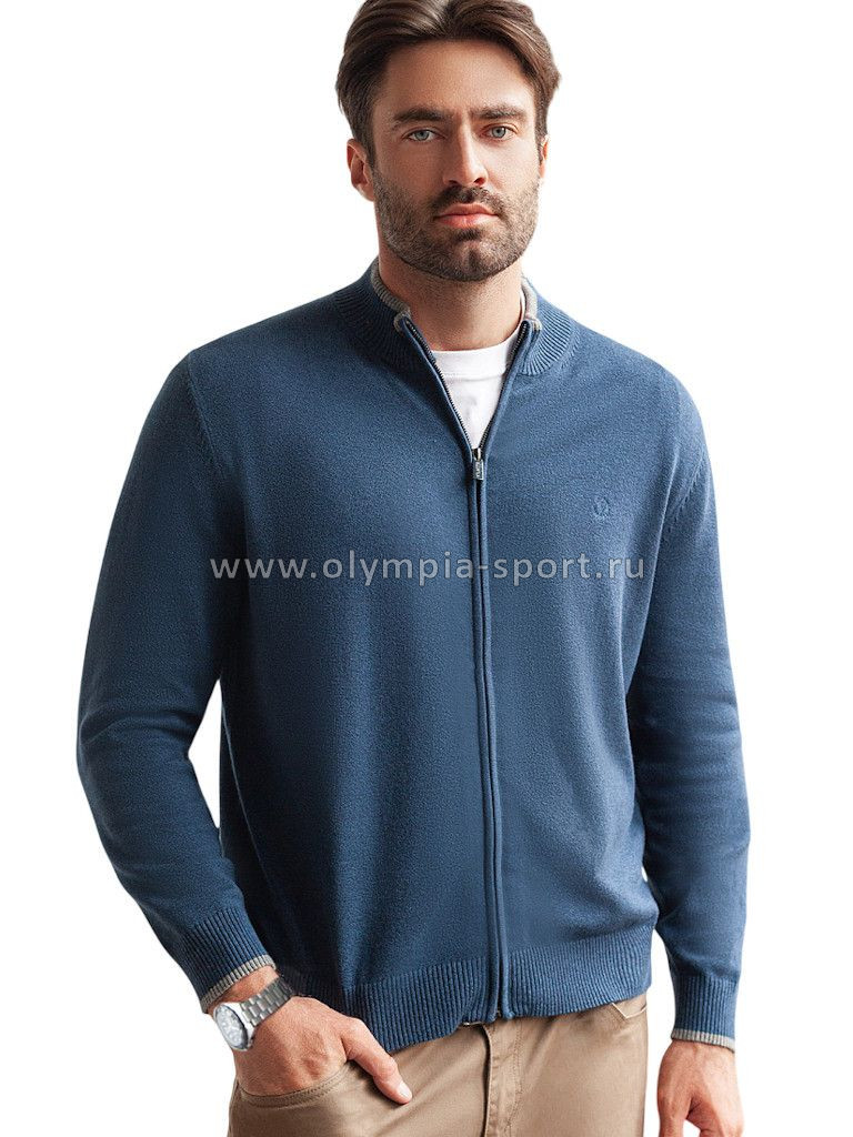 Кардиган мужской Vilatte U31.000 светло-синий меланж
