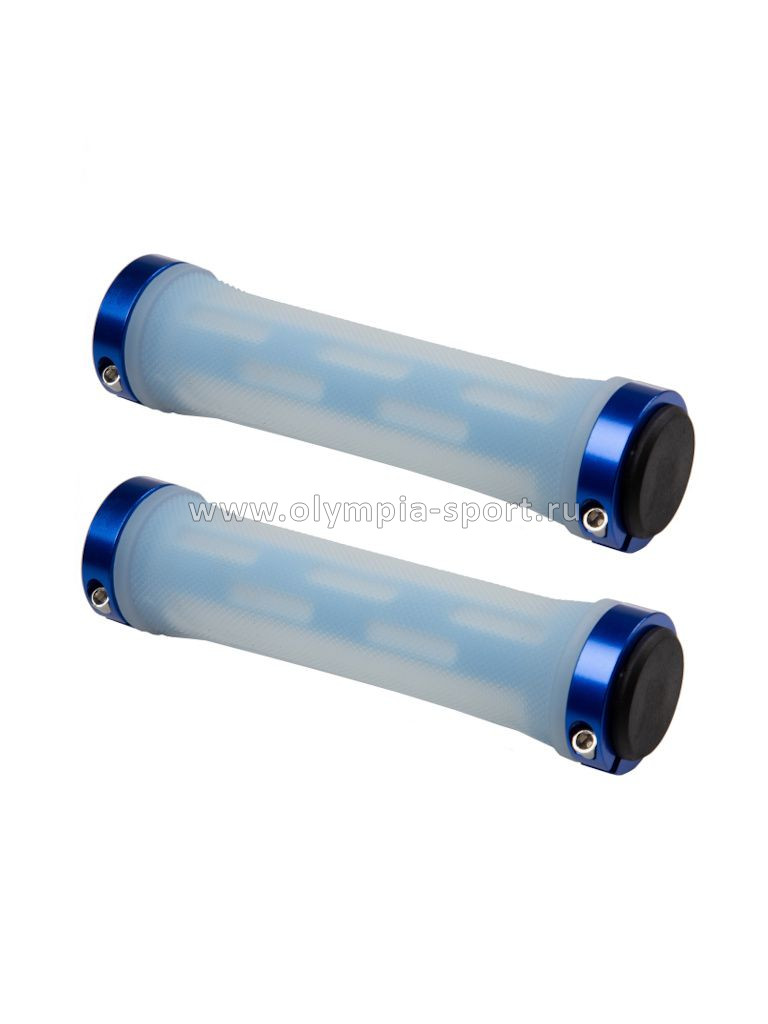 Грипсы (Ручки руля) FSD GRIP-DP08 130мм сине-прозрачные